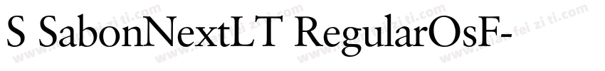 S SabonNextLT RegularOsF字体转换